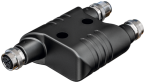 h coupler M12 male S-coded/ 2x M12 female S-coded 
