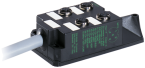 M12-DISTRIBUTOR BOX 4-WAY, 5-POLE WITHOUT LED 
