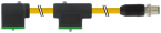 M12 male 0° / MSUD double valve plug form A 18mm 