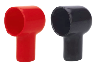 DataPanel - Set pole caps for power splitter red / black  DP-34042-791