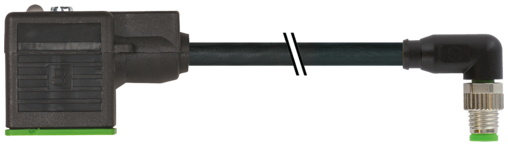 M8 M uhlovy 3pin / ventil. kon. typ B 10mm 